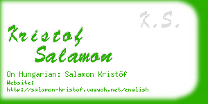 kristof salamon business card