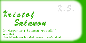 kristof salamon business card